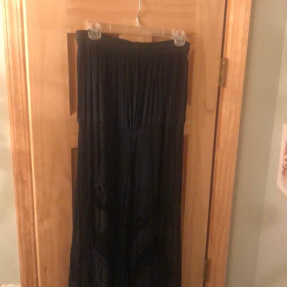 Black boho skirt